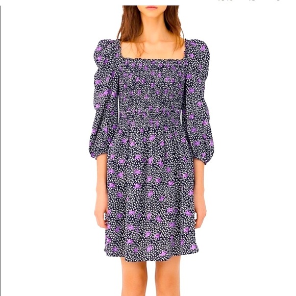 Maje Dresses & Skirts - Maje Printed Linen Smocked Dress size small